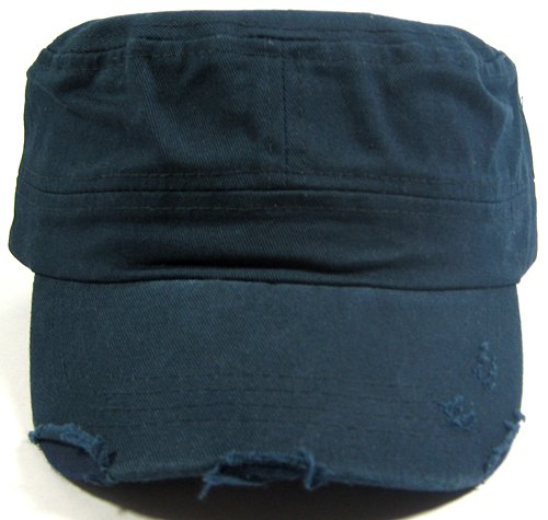 Blank Cadet Hats Fashion - Navy Vintage Distressed Cap - Fishing Outings
