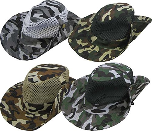 Campside Vented Military Style Cowboy Camo Boonie Hats - Fishing Outings
